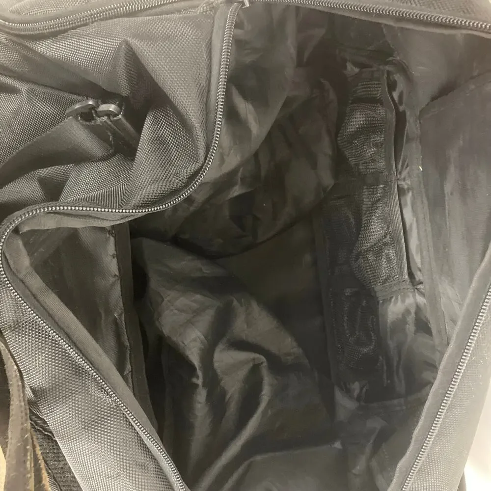 Lifetime Fitness Healthy Way Gym Duffle Bag Black Nylon Workout Training 18''